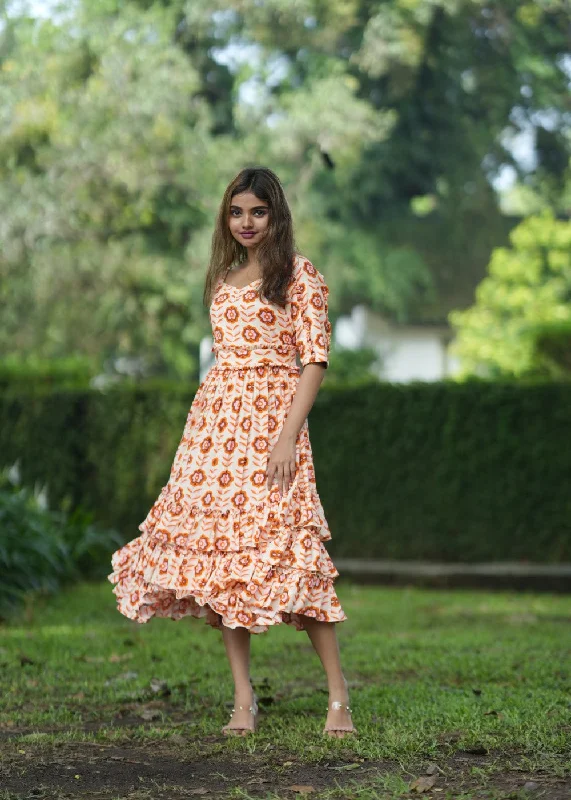 Sunset Elegance Polka dot unclassified dresses