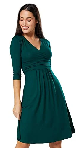 Women's Knee Length 3/4 Sleeve Viscose Circle Dress 282 | Original Brand Preppy unclassified dresses