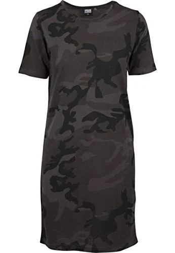 Women's Ladies Camo Tee Dress Monochrome unclassified dresses