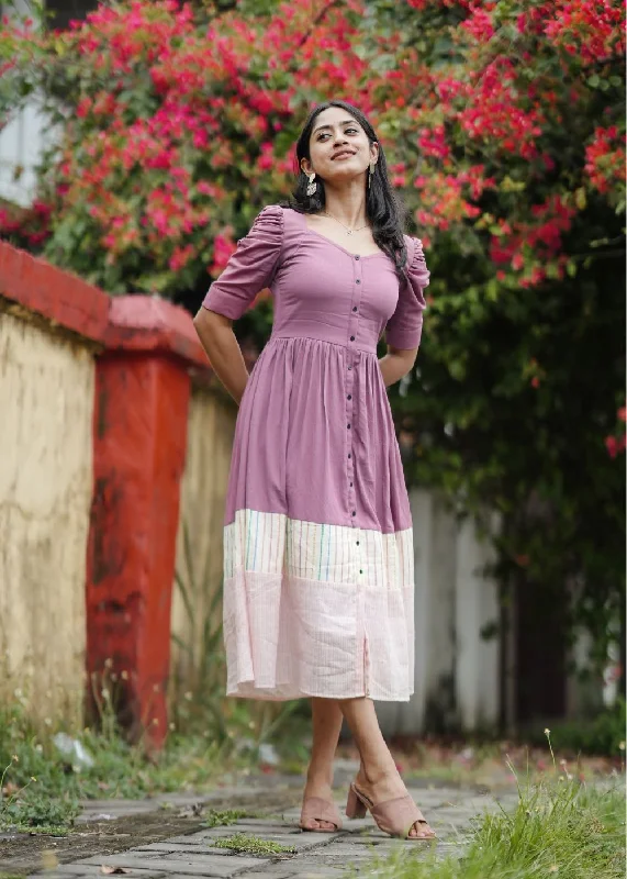 Vintage Mauve Tiered unclassified dresses