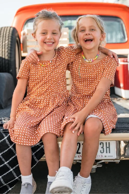 Youth-Girls Dress-Texas Orange and White One-shoulder unclassified dresses