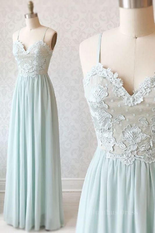 Light green tulle lace long Corset Prom dress, green evening dress outfit Ruffled Tulle Dress