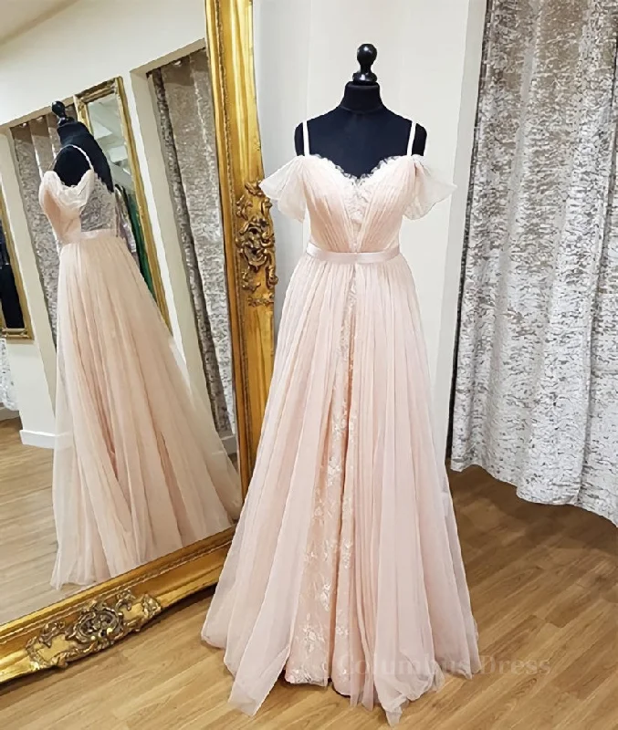 Pink sweetheart neck tulle long Corset Prom dress, pink evening dress outfit Tulle Midi Dress