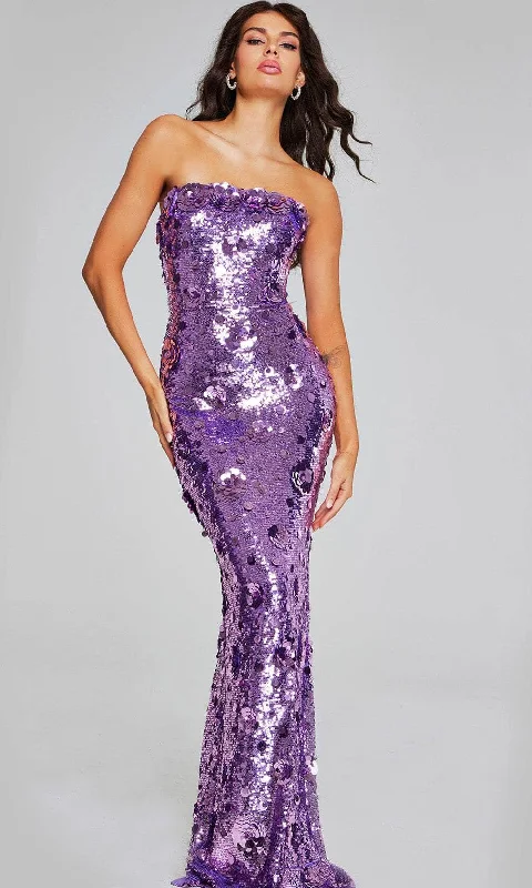 Jovani 42154 - Sequin Sheath Evening Gown Stylish Sequin Dress