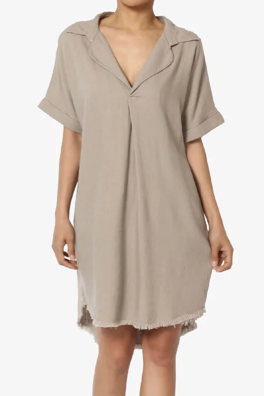 Mayven Linen Oversized Shirt Dress Comfy Shirt Dress