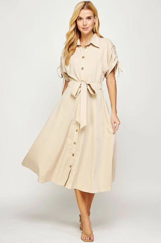 Rose Classy Shirt Dress Shift Shirt Dress